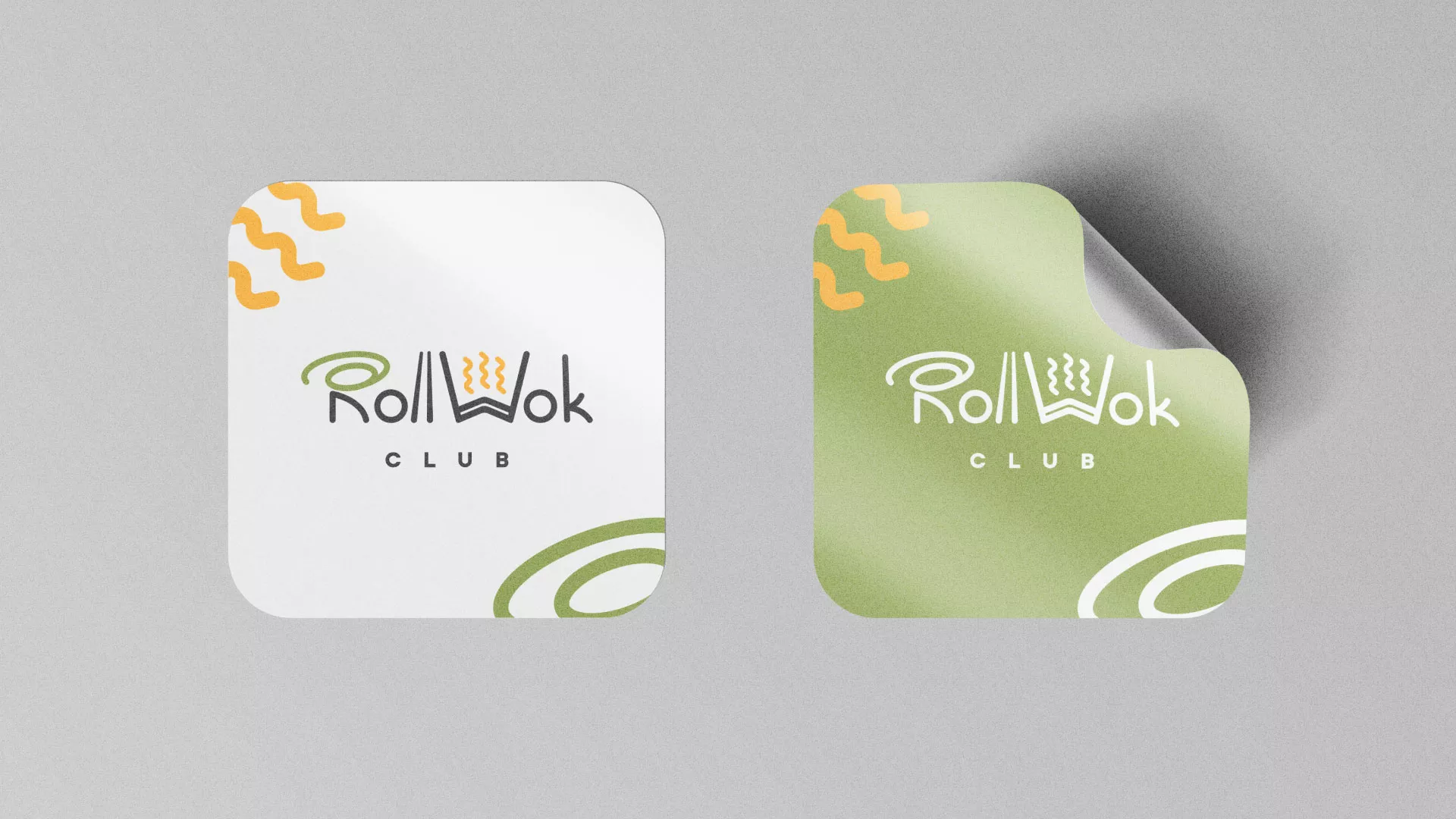 Разработка логотипа и фирменного стиля суши-бара «Roll Wok Club» в Лянторе