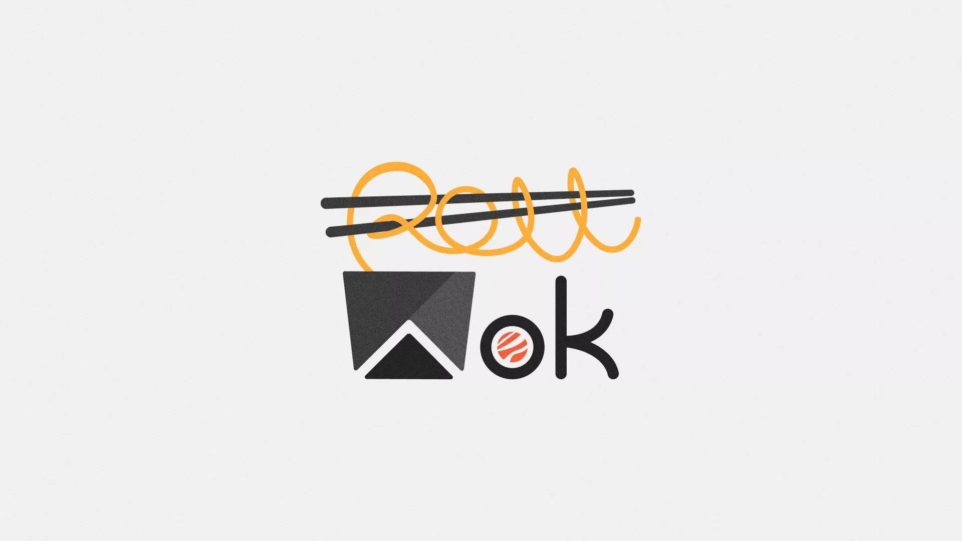 Разработка логотипа в Лянторе для суши-бара «Roll Wok Club»